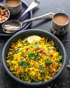 healthy morning breakfast kanda poha
