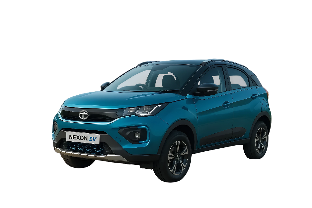 Electric car Tata Nexon EV on road 