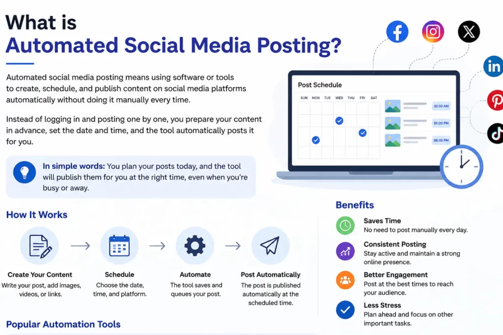 What is automated social media posting