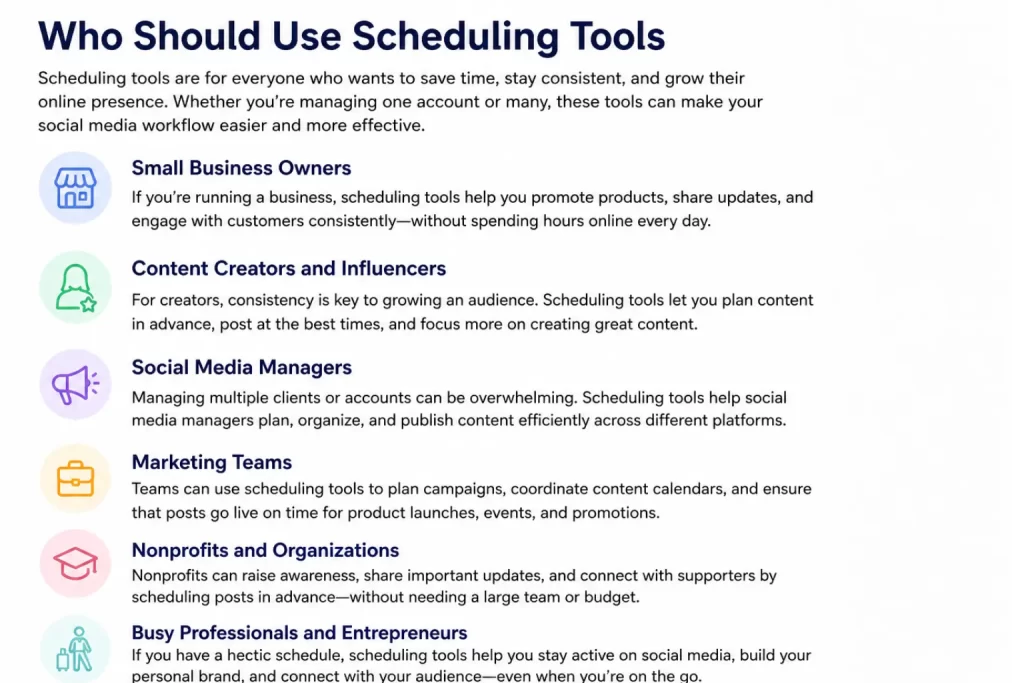who should use scheduling tools