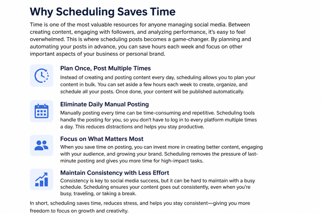 why scheduling saves time