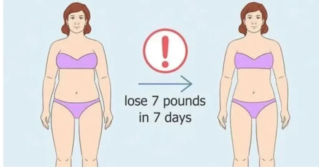 How to lose weight in 7 days stay consistent with exercises and diet.