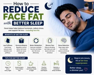 Learn how to reduce face fat with better sleep by avoid phone screen before sleep.