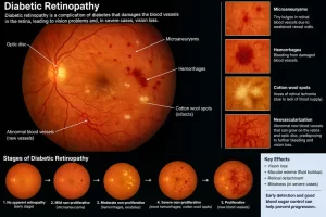 Diabetic Retinopathy- Retinal Stages Explained Common Eye Diseases and Their Treatments: A Complete Guide